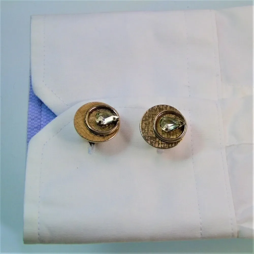 Vintage Tear Drop Circled Cufflinks Party Wedding